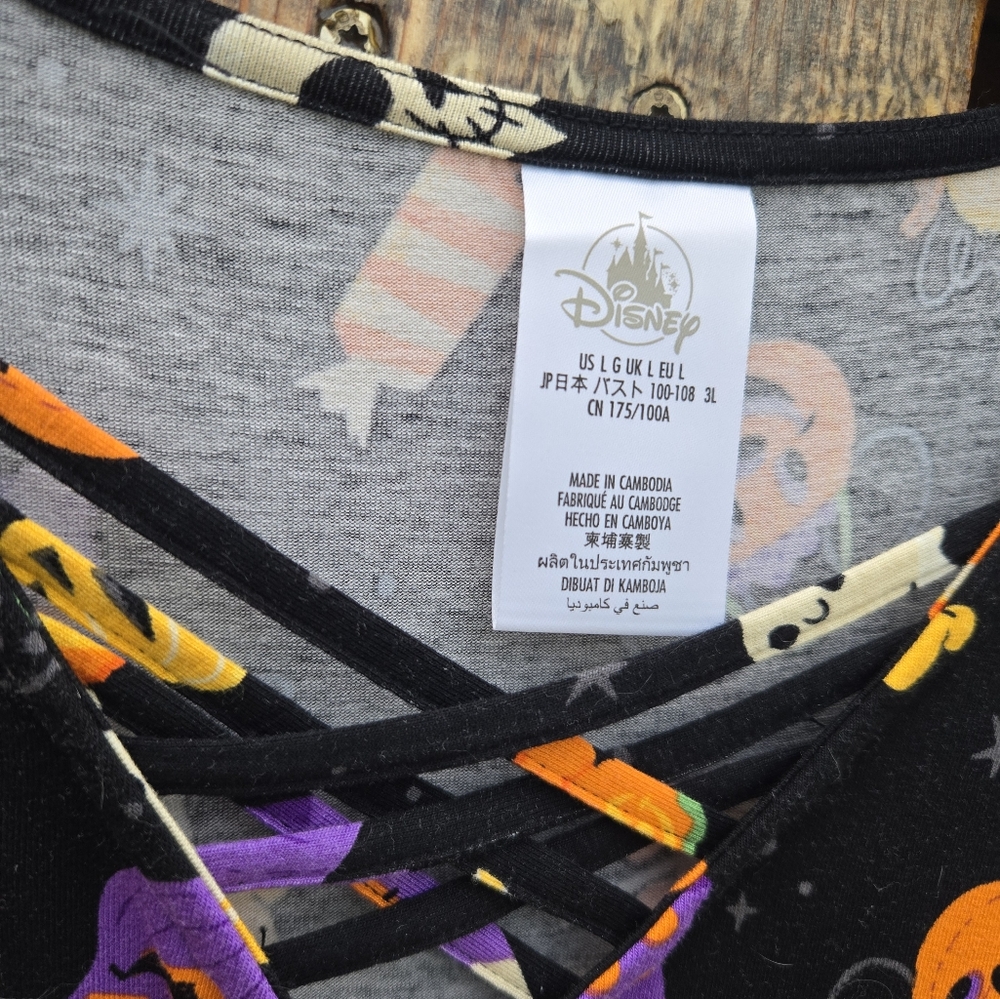 Disney Parks Mickey & Friends Halloween Ghosts V-neck Tshirt - Picture 3 of 7